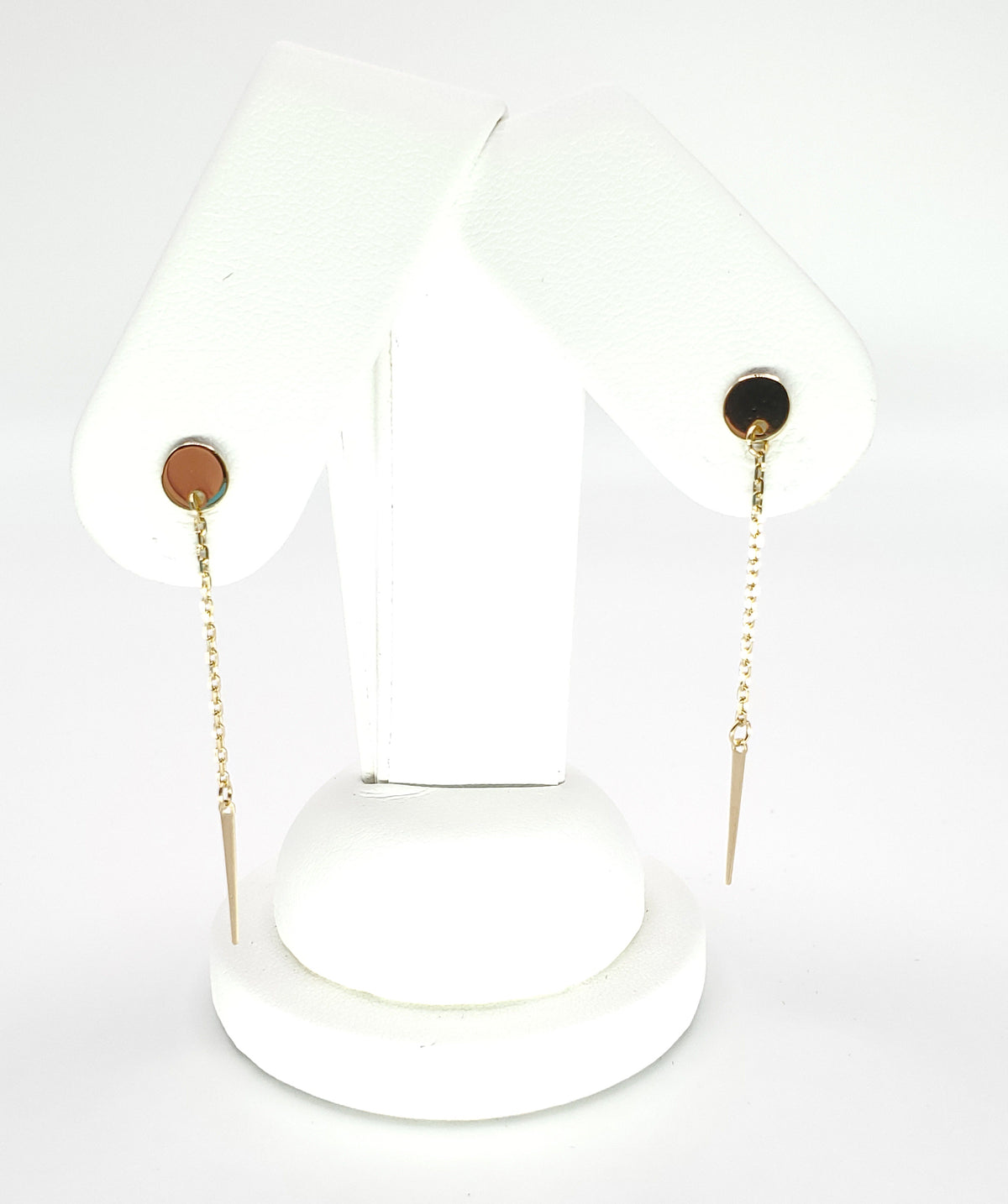 18K Yellow Gold Stud with Dangle Earrings