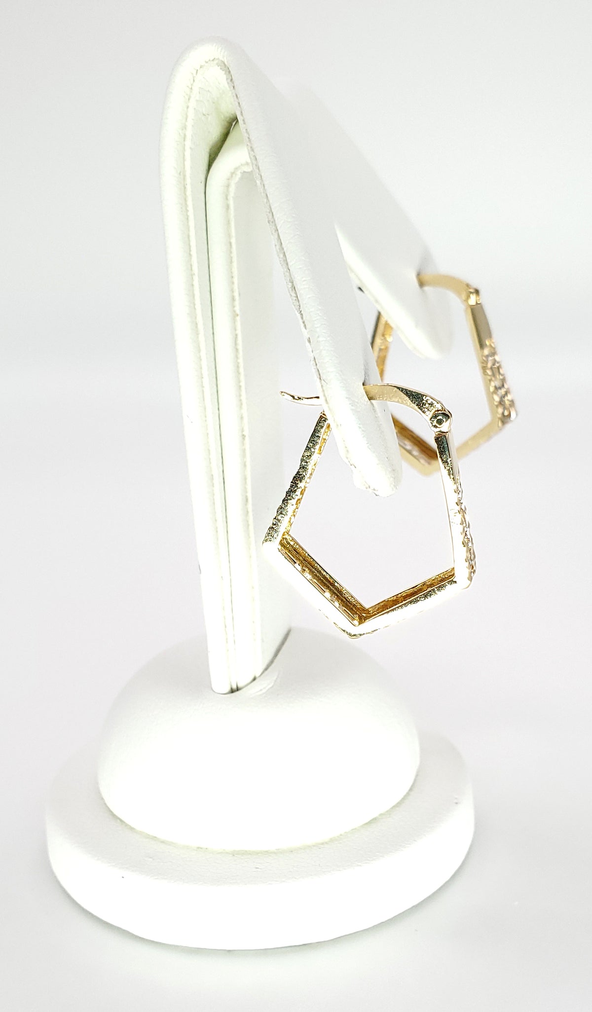 18K Yellow Gold Kite Shaped Earrings