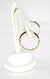 18K Yellow Gold 24mm Dia. Triangular Tube Hoop Earrings