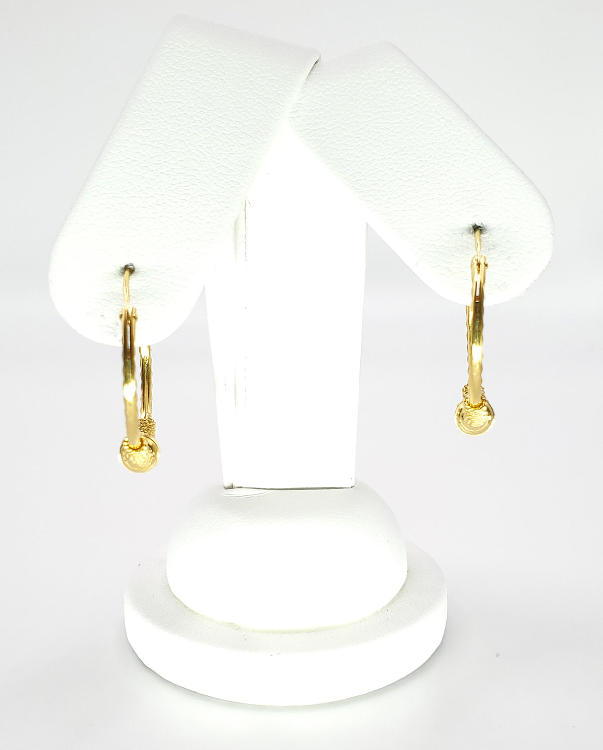 22K Yellow Gold 22mm Dia. Hoop Earrings