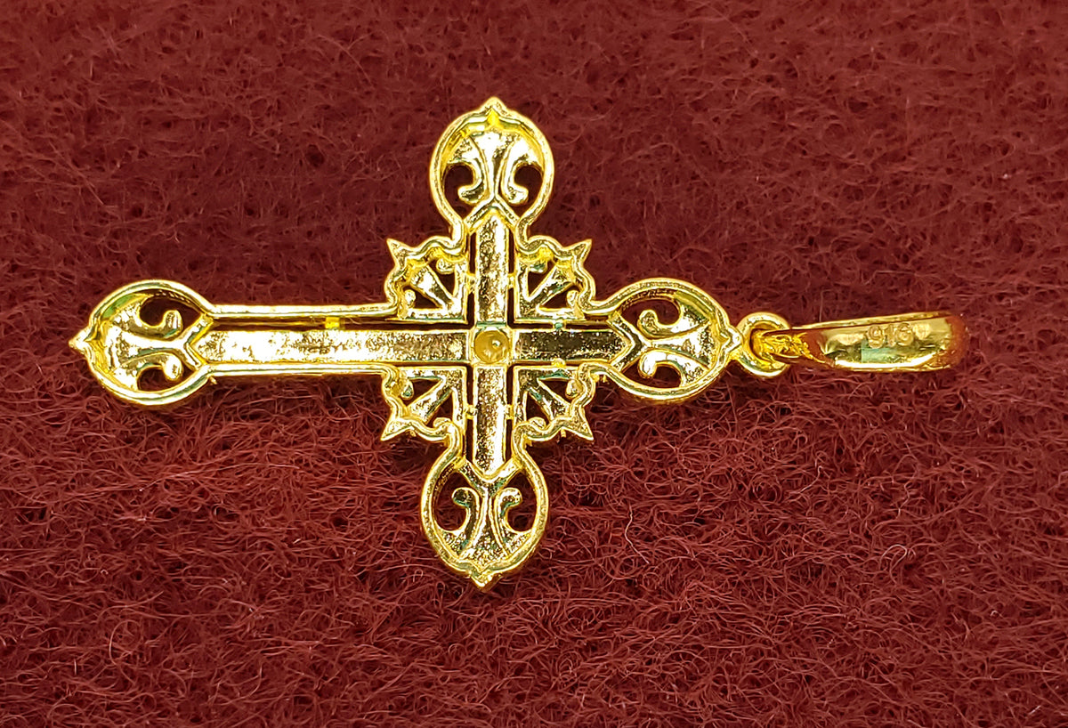 22k Yellow Gold Cross Pendant