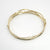 18K Yellow Gold 6.75" Three Textured Bangle