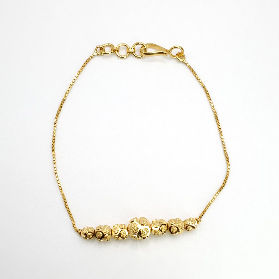 22K Yellow Gold 8&quot; Dia. Box Chain Bracelet