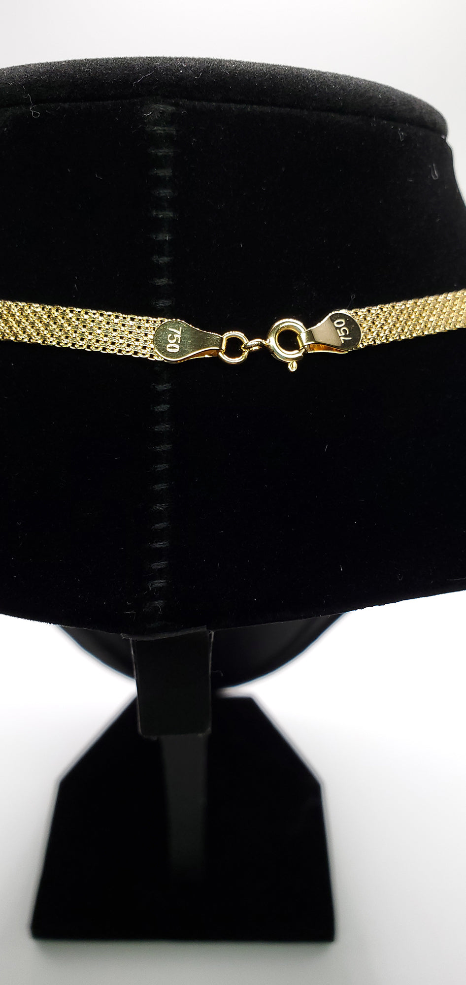 18K Yellow Gold 18&quot; Mesh Chain Necklace