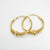 22K Yellow Gold 22mm Dia. Hoop Earrings