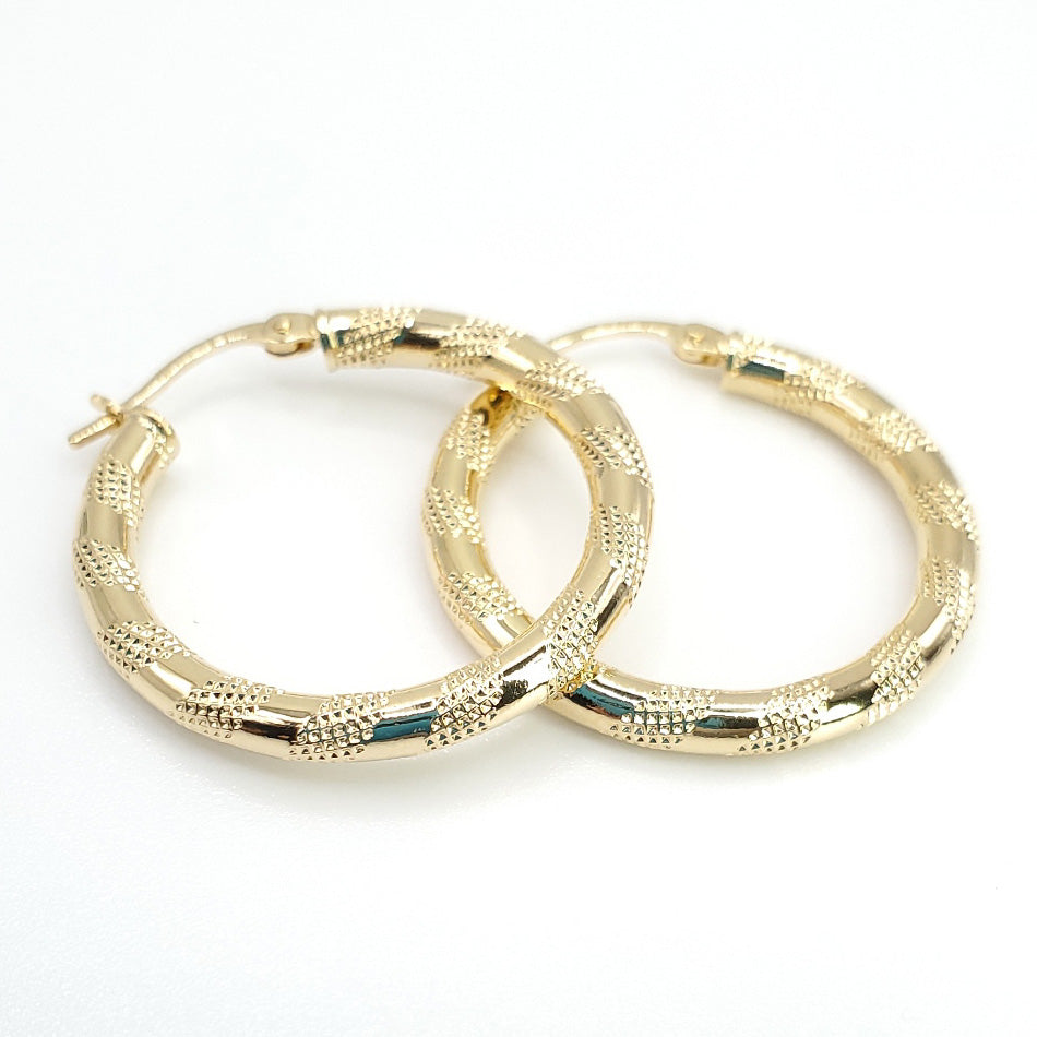 18K Yellow Gold Hoop 26.25mm Dia. Earring