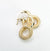 18K Yellow Gold Texture Infinity Earrings