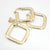 18K Yellow Gold Square Hoop Set