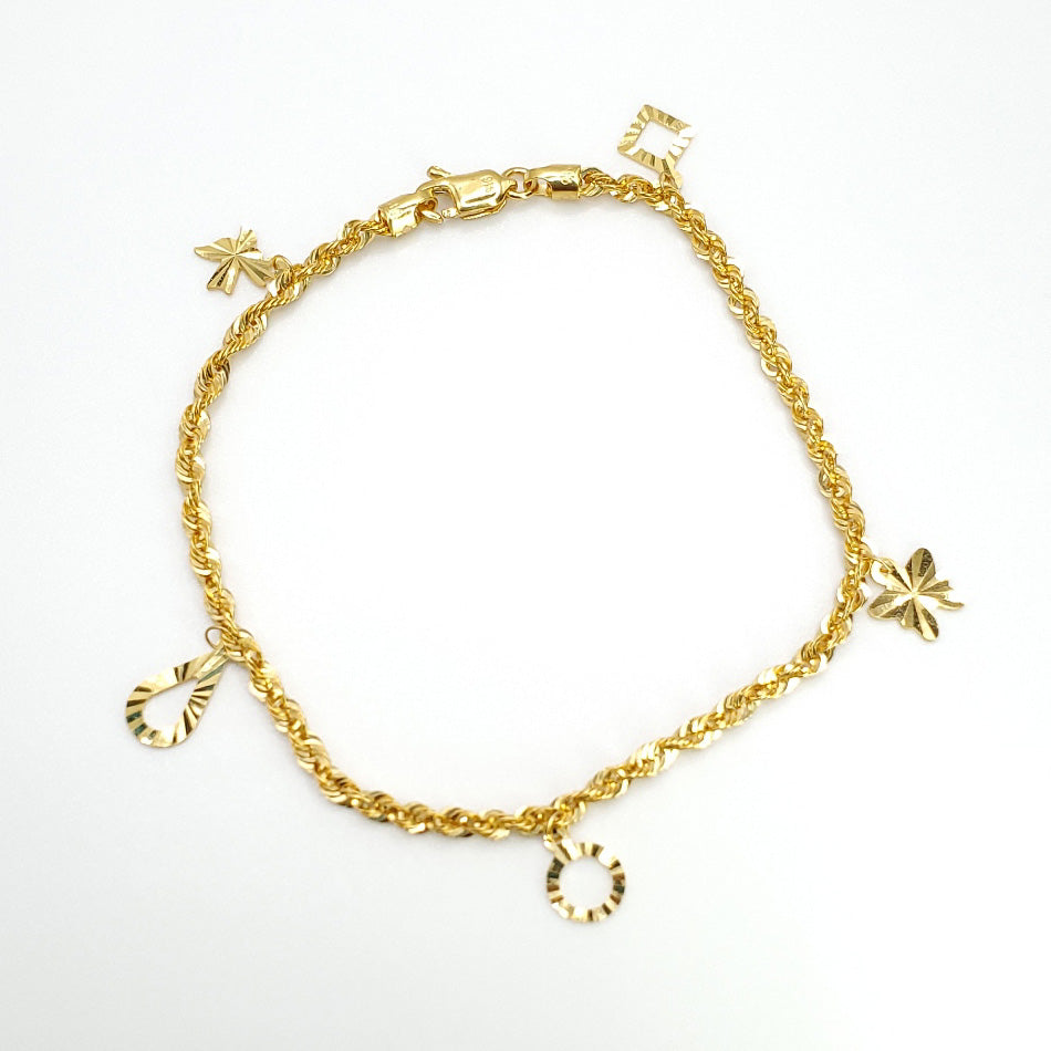 Amazon.com: arrawana77 Heart 22k 23k 24k Thai Baht Yellow Gold Plate Charm  Bracelets 7.5 Inch: Clothing, Shoes & Jewelry