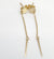 18K Yellow Gold Stud with Dangle Earrings