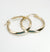 18K Yellow Gold 24mm Dia. Triangular Tube Hoop Earrings